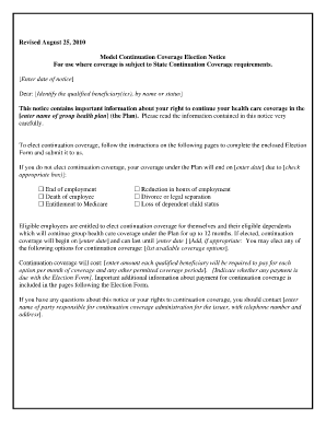 Ohio Continuation Coverage Election Notice