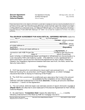 81 Printable Escrow Agreement Forms And Templates Fillable Samples In Pdf Word To Download Pdffiller