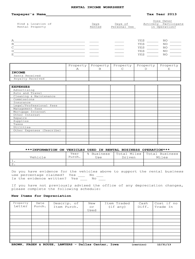 Schedule e worksheet: Fill out & sign online | DocHub