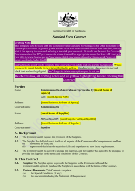 Commonwealth Standard Form Contract