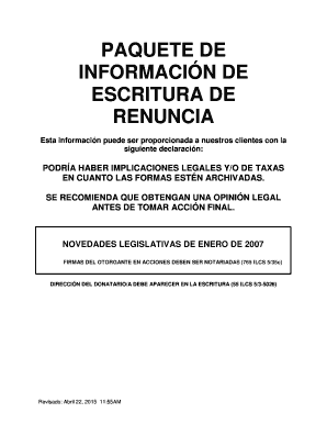 Escritura de Renuncia