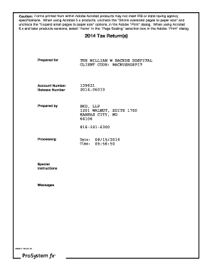IRS Form 990 Tax Return