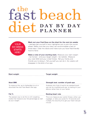 Fast Beach Diet Planner