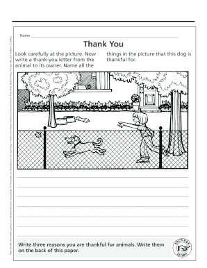 Thank You Letter from Animal to Owner