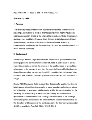 IRS Revenue Procedure 99-11