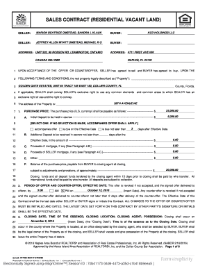 Florida Residential Vacant Land Sales Contract