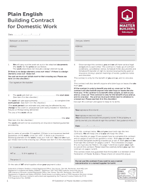 Domestic Building Contract