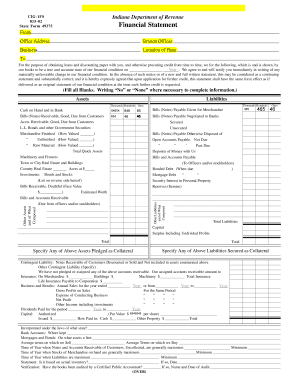 Indiana Financial Statement Form 49375