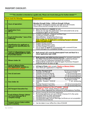 US Passport Application Checklist
