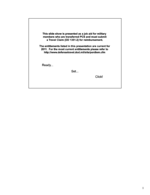 Military PCS Travel Claim Form DD-1351-2