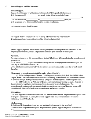 Spousal Support and Life Insurance Agreement