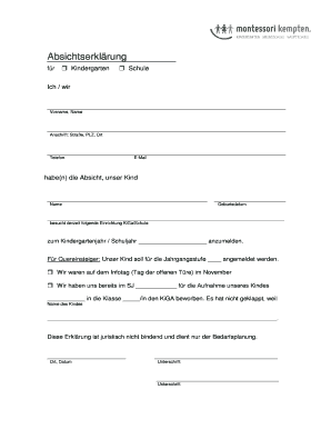 Absichtserklärung