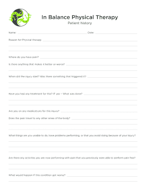 Patient History and Consent Form