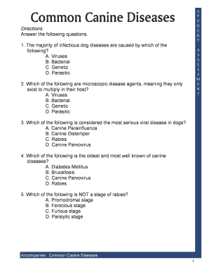 Common Canine Diseases Quiz
