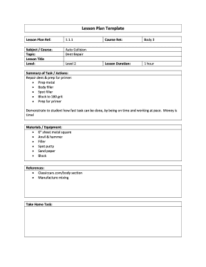 Lesson Plan Template