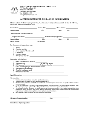 Authorization for Release of Information