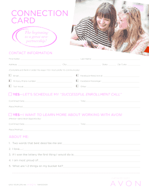 Avon Partnership Enrollment Form