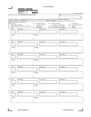 PA-20S/PA-65 Partner/Member/Shareholder Directory
