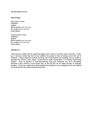Research Paper Abstract Format