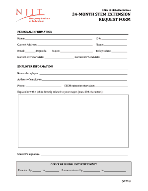 24-Month STEM Extension Request Form