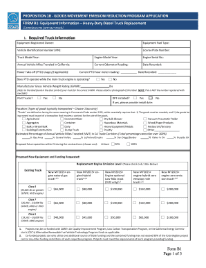 Proposition 1B Heavy-Duty Diesel Truck Replacement Application