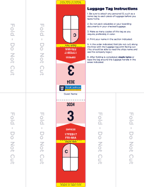 Luggage Tag Instructions