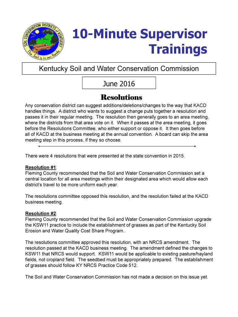 Fillable Online conservation ky Resolutions conservation ky Fax Email