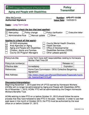 Oregon Long Term Care Policy