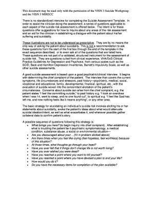 Suicide Risk Assessment Package (VISN 3 MIRECC, US Department of Veterans Affairs) - mirecc va