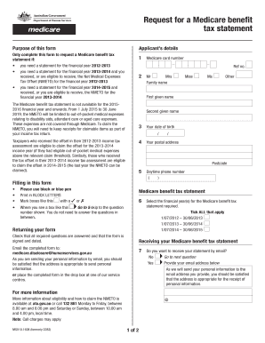 Medicare Benefit Tax Statement Request