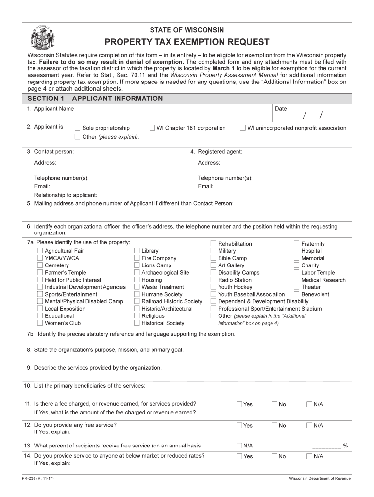 wisconsin property tax exemption Preview on Page 1