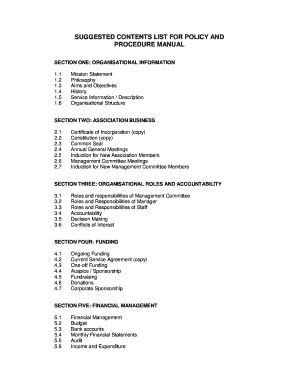 Policy and Procedure Manual
