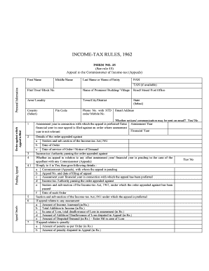 Income Tax Appeal Form 35