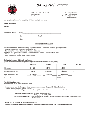 CAIP Enrollment Form