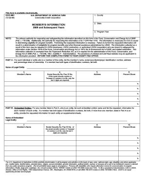 USDA CCC-901 Form