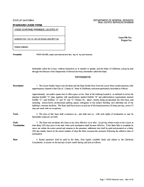 California Standard Lease Form