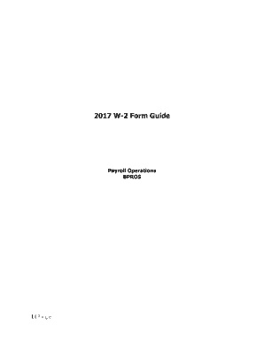 2017 W-2 Form Guide