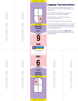 Luggage Tag Instructions