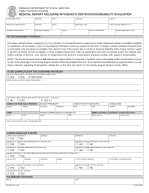Missouri Disability Evaluation Form