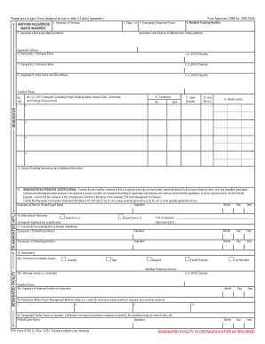 Uniform Hazardous Waste Manifest