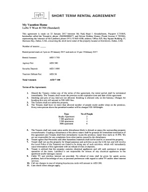 Short-Term Rental Agreement