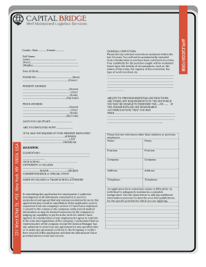 Employment Application Form