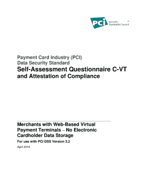 PCI DSS Self-Assessment Questionnaire C-VT