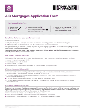 AIB Mortgage Application Form