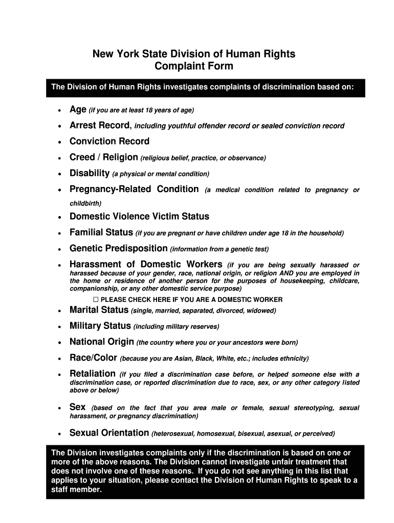 nys division of human rights Preview on Page 1