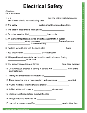 Electrical Safety Study Form