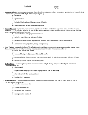 Montgomery Asberg Depression Rating Scale