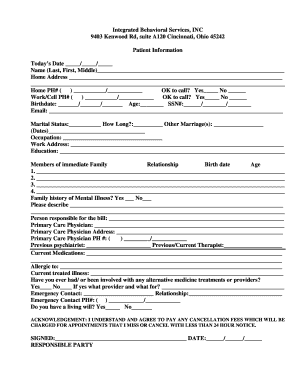Patient Information Form
