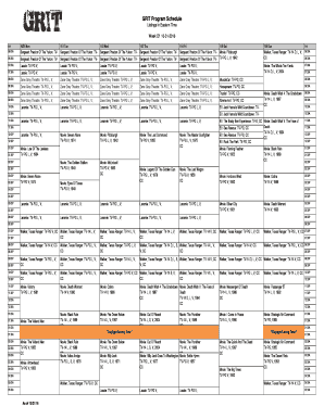 Fillable Online GRIT Program Schedule Fax Email Print - pdfFiller