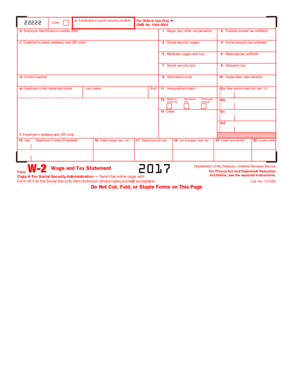 Printable W 2